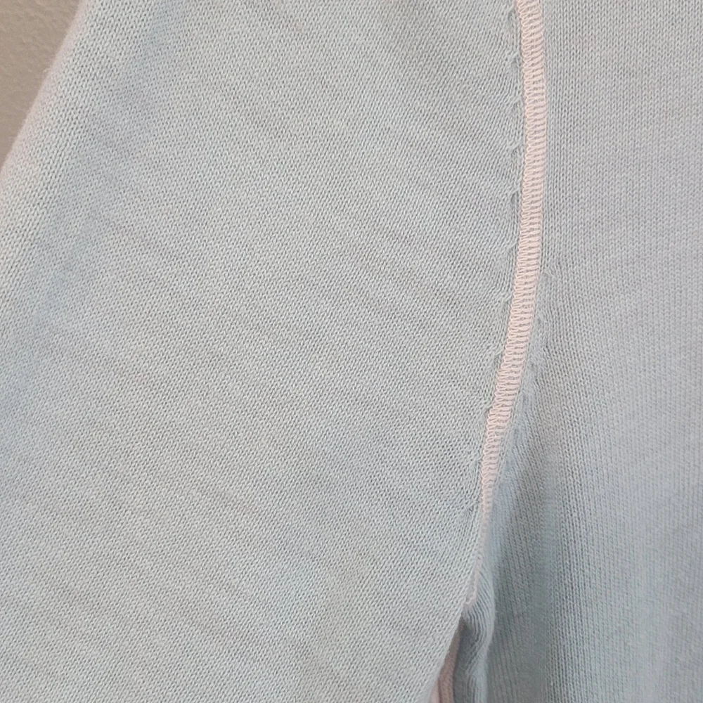 Lulu-B Womens Coastal Nautical Beachy Crewneck‎ 3/4 Sleeve Sweater Size Small